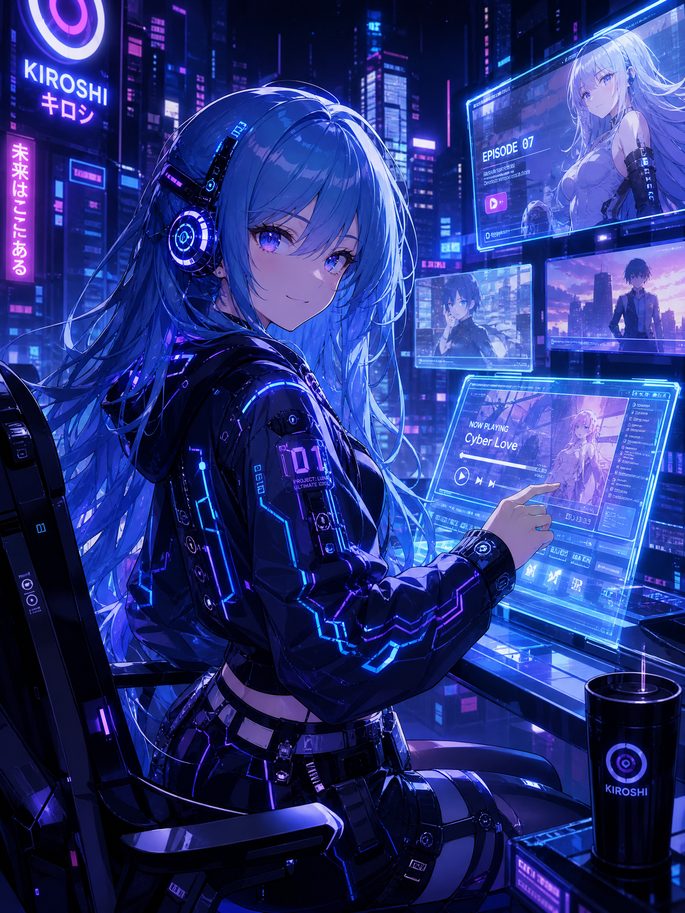 青柠视频动漫-赛博少女AI觉醒 · 动漫演示